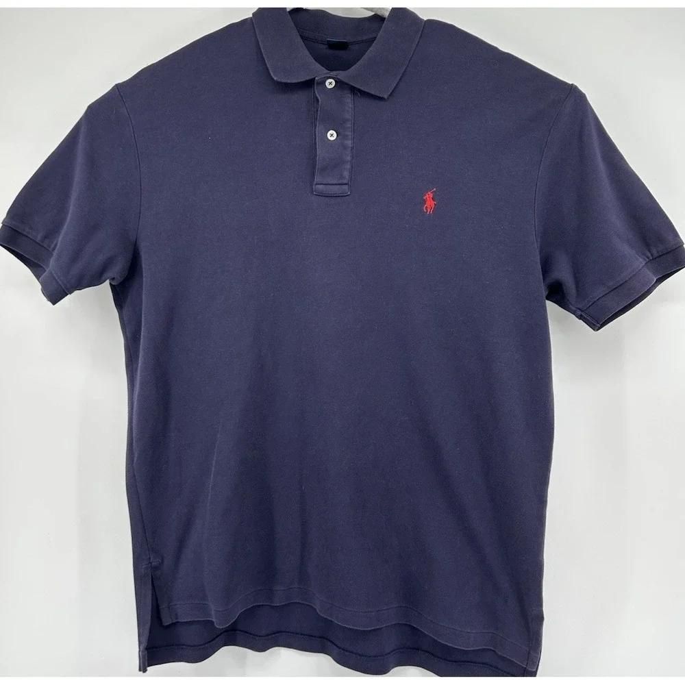 Polo Ralph Lauren Short‎ Sleeve Polo Shirt Blue Men's Size XL